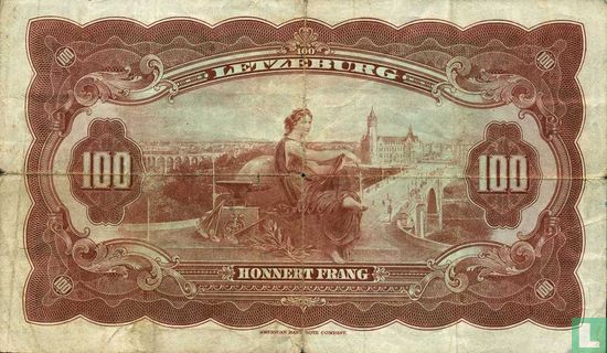 Luxemburg 100 Francs - Afbeelding 2