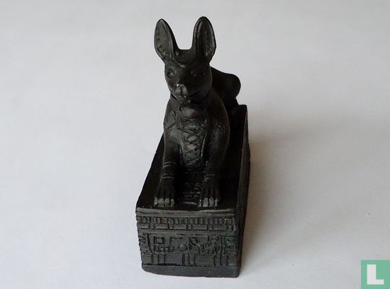 Egyptian statuette, Anubis - Image 2