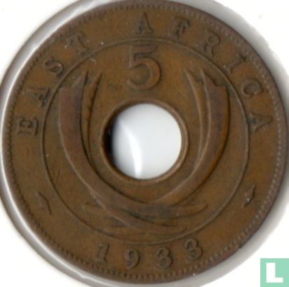 East Africa 5 cents 1933 - Image 1