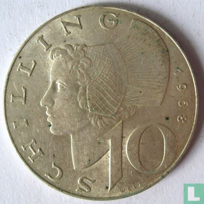 Autriche 10 schilling 1968 - Image 1