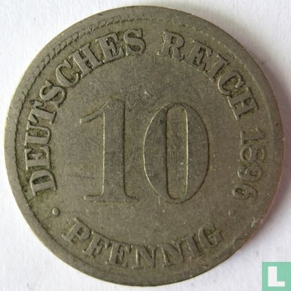 German Empire 10 pfennig 1896 (D) - Image 1