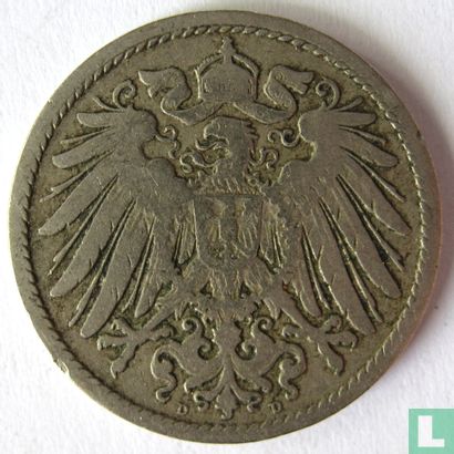 Empire allemand 10 pfennig 1896 (D) - Image 2