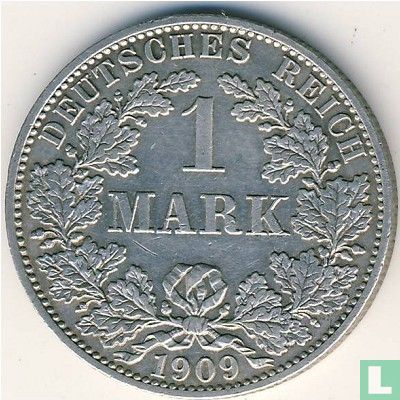 Duitse Rijk 1 mark 1909 (A) - Afbeelding 1