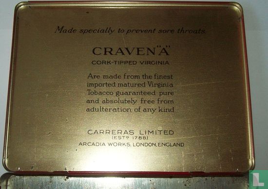 Craven "A", cork tipped Virginia - Image 2
