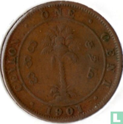 Ceylan 1 cent 1901 - Image 1