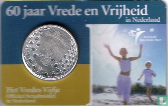 Netherlands 5 euro 2005 (coincard - KNM) "60 years of peace and freedom in the Nederlands" - Image 1