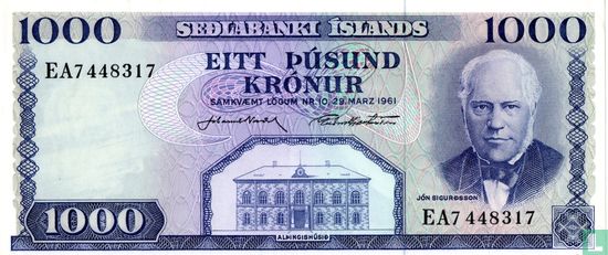 ISLANDE 1000 Kronur  - Image 1