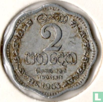 Ceylon 2 cents 1963 - Afbeelding 1