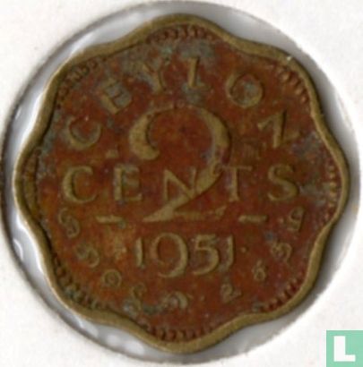 Ceylon 2 cents 1951 - Afbeelding 1