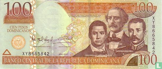 Dominican Republic 100 Pesos Dominicanos 2011 - Image 1