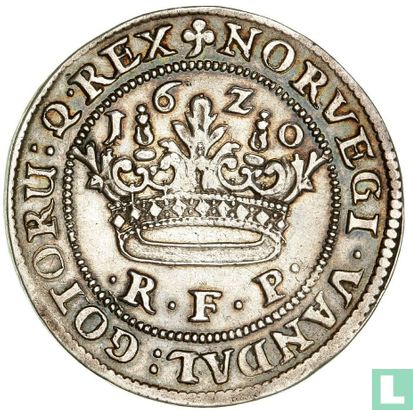 Denemarken 1 krone 1620 (klaverblad) - Afbeelding 1