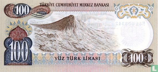 Turkije 100 Lira ND (1979/L1970) - Afbeelding 2