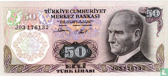 Türkei 50 Lira ND (1983/L1970) - Bild 1