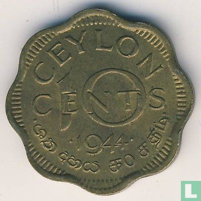 Ceylon 10 Cent 1944 - Bild 1