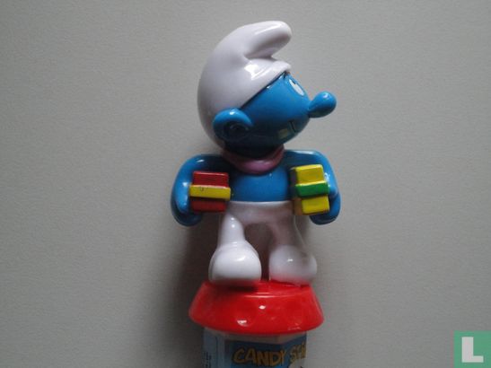 Smurf with presents on 'Candy Stick'