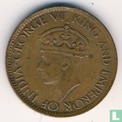 Ceylan 1 cent 1943 - Image 2