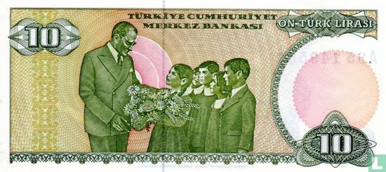 Türkei 10 Lira ND (1979/L1970) P192a1 - Bild 2
