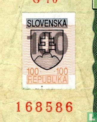 Slowakije 100 Korun   - Afbeelding 3