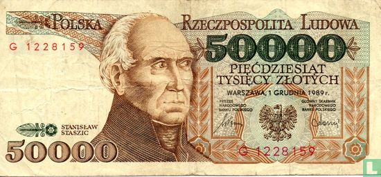 Polen 50.000 Zlotych 1989 - Afbeelding 1