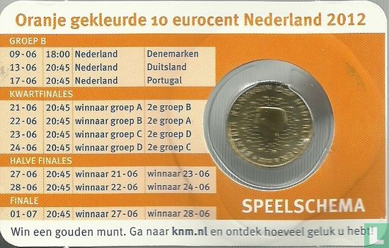 Nederland  0,10 euro 2012 (coincard) "Oranje geluksdubbeltje" - Bild 2