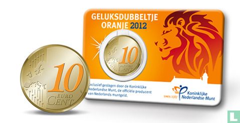 Nederland  0,10 euro 2012 (coincard) "Oranje geluksdubbeltje" - Bild 3