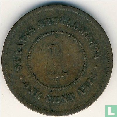 Straits Settlements 1 cent 1875 - Afbeelding 1