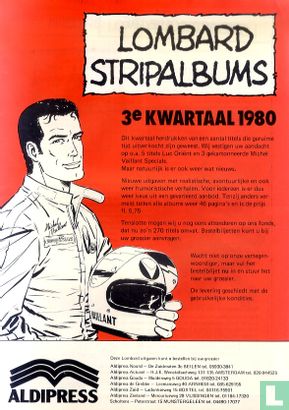 Lombard stripalbums 3e kwartaal 1980 - Afbeelding 1