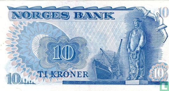 Noorwegen 10 Kroner 1984 - Afbeelding 2