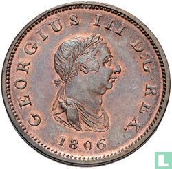 United Kingdom ½ penny 1806 (without berries) - Image 1