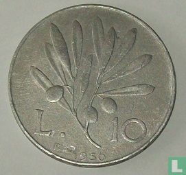 Italië 10 lire 1950 - Afbeelding 1
