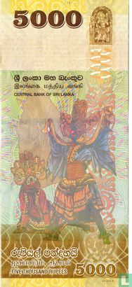 Sri Lanka 5000 Rupees  - Afbeelding 2