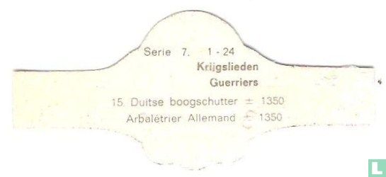 Duitse boogschutter ± 1350 - Image 2