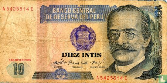 Pérou 10 Intis  - Image 1