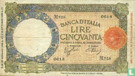Italy 50 Lire  - Image 1