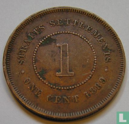 Straits Settlements 1 cent 1889 - Image 1