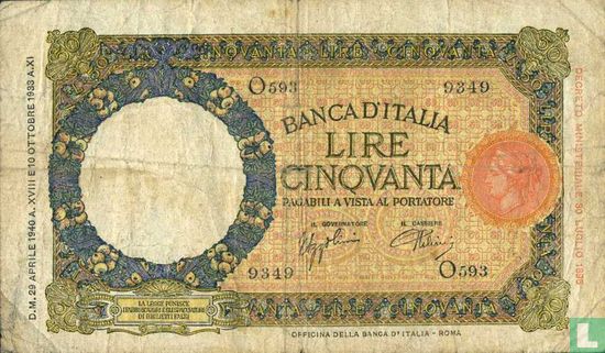 Italien  50 Lire  - Bild 1
