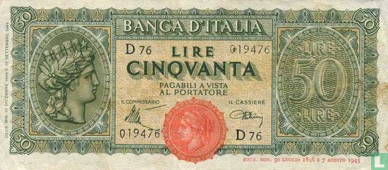 Italy 50 Lire  - Image 1