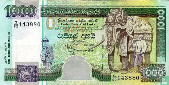 Sri Lanka 1000 roupies  - Image 1