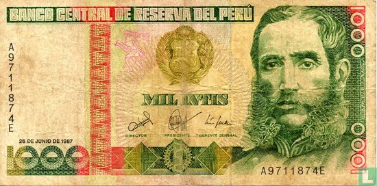 Peru 1000 Intis  - Afbeelding 1