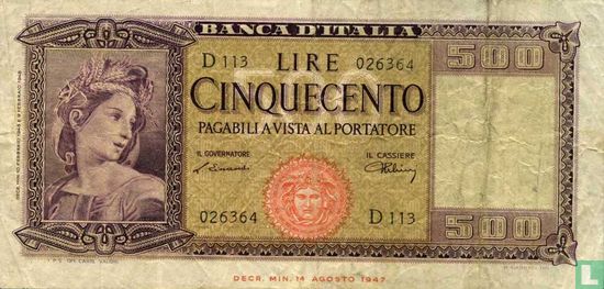 Italy 500 lire - Image 1