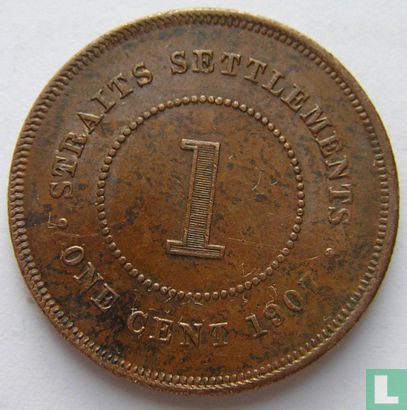 Établissements des détroits 1 cent 1907 - Image 1