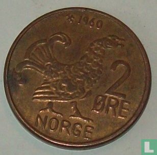 Noorwegen 2 øre 1960 - Afbeelding 1
