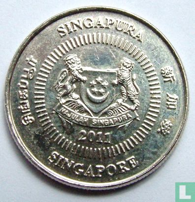 Singapour 10 cents 2011 - Image 1