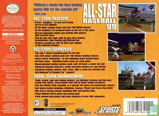 All-Star Baseball '99 - Image 2