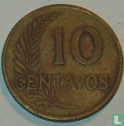 Peru 10 centavos 1951 (2.7 g - met AFP) - Afbeelding 2