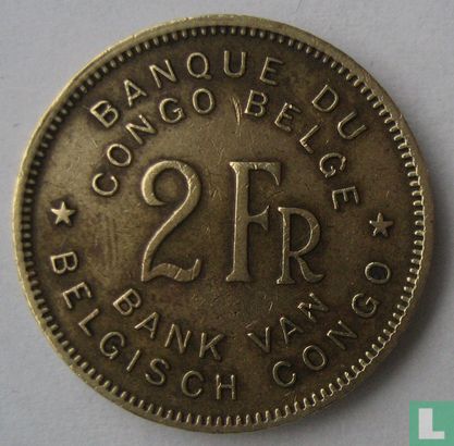 Congo belge 2 francs 1947 - Image 2