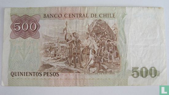 Chili 500 Pesos 1980 - Afbeelding 2