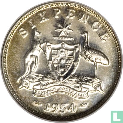 Australien 6 Pence 1954 - Bild 1
