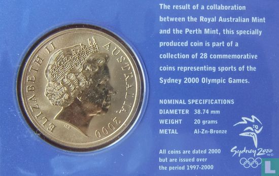 Australië 5 dollars 2000 (coincard) "Summer Olympics in Sydney - Canoe kayak" - Afbeelding 1