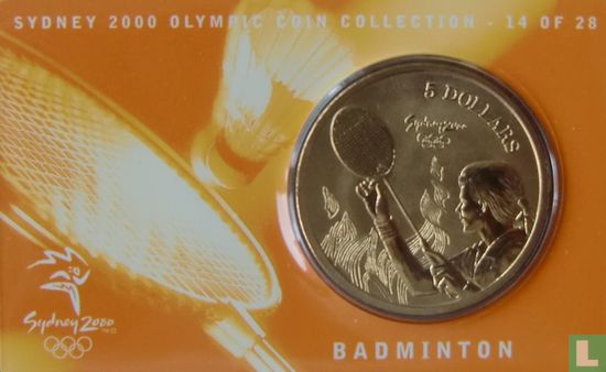 Australien 5 Dollar 2000 (Coincard) "Summer Olympics in Sydney - Badminton" - Bild 2